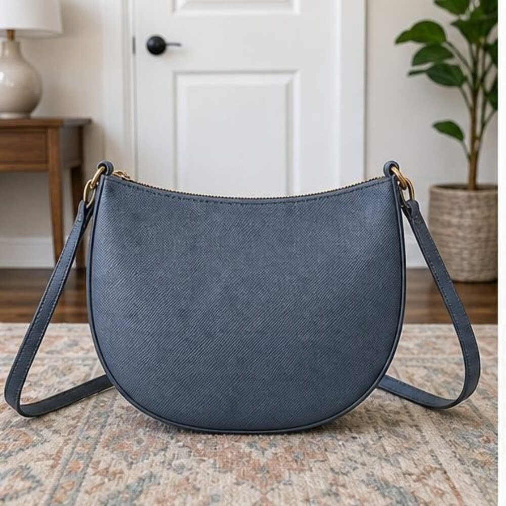 Slate Saffiano Crossbody Bag